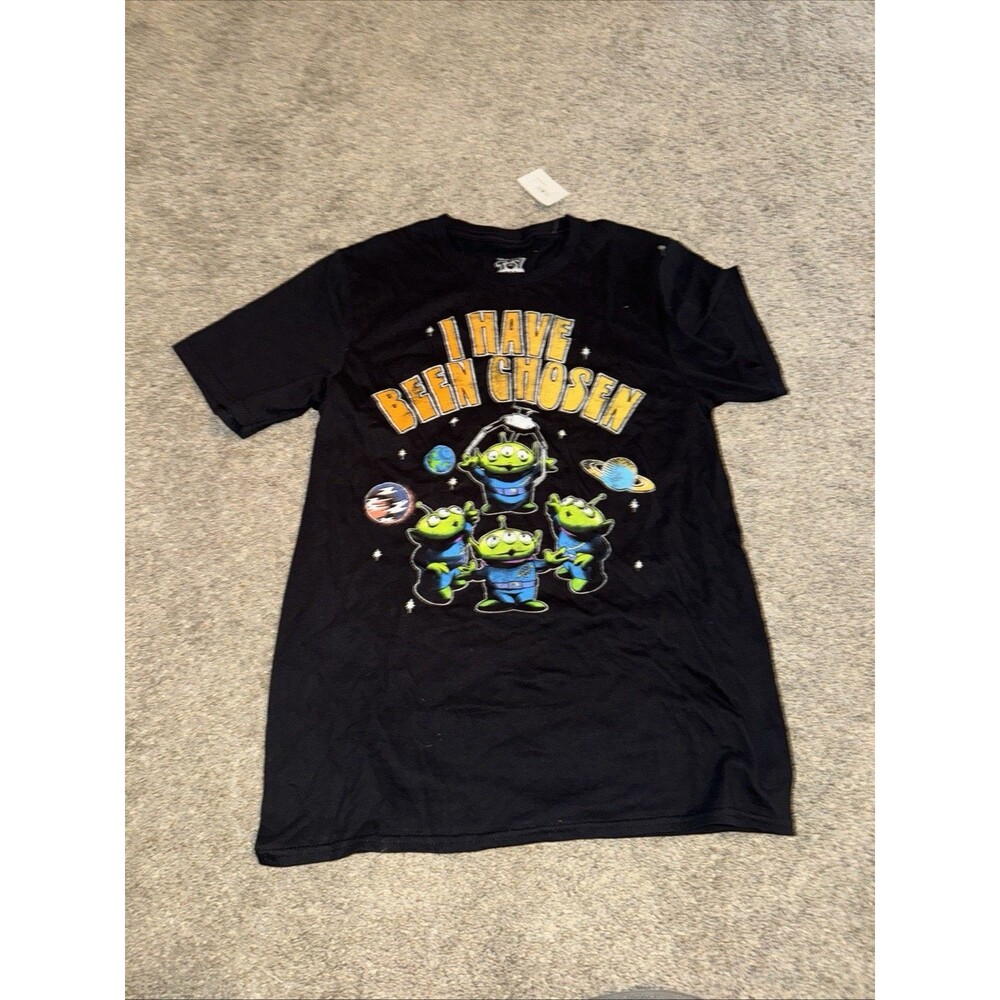 DISNEY TOY STORY T-SHIRT ALIENS “I HAVE BEEN CHOSEN” THE CLAW BLACK Small